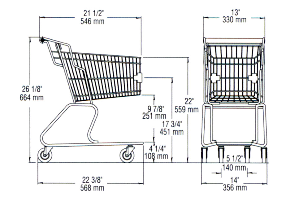 dimension shopping cart ms002 dimension shopping cart ms002