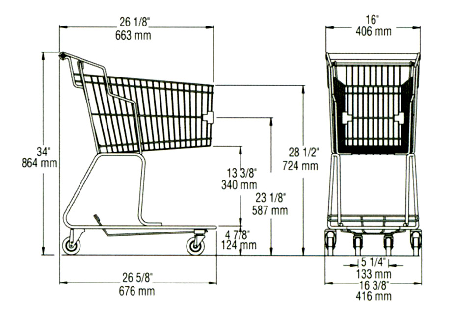 dimension shopping cart ms003 dimension shopping cart ms003