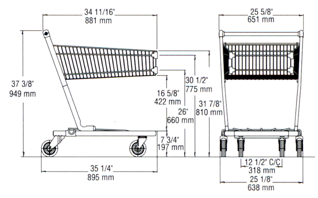 dimension shopping cart ms108 dimension shopping cart ms108