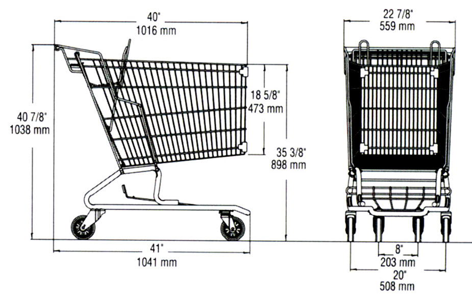 dimension shopping cart ms114 dimension shopping cart ms114